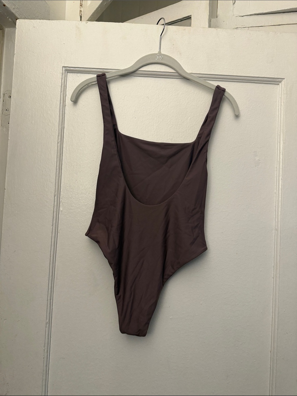 Women’s Scoop Neck One-Piece Swimsuit - Plum - Picture 4 of 4